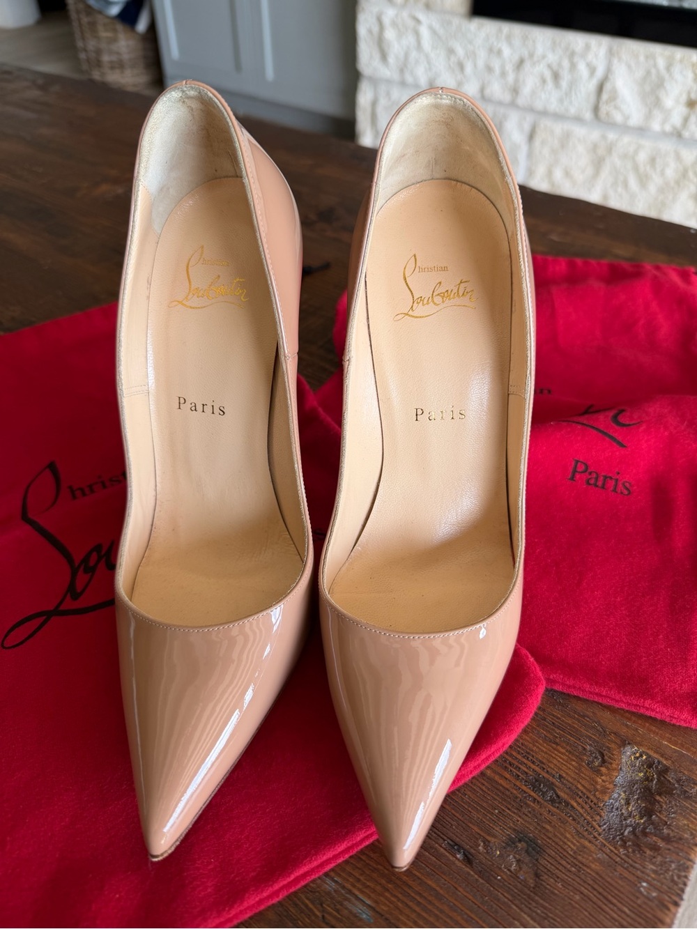 Christian Louboutin Patent Nude Blush So Kate